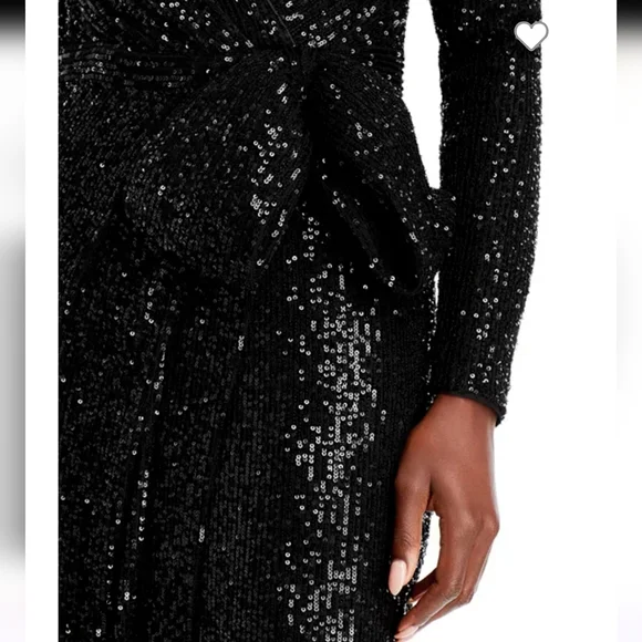 Eliza J Sequined Wrap Gown - Picture 3 of 10
